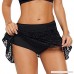 MOZATE Women's Lace Crochet Skirted Bikini Bottom Swimsuit Short Skort Swim Skirt on Beach Black B07PGRCH2V